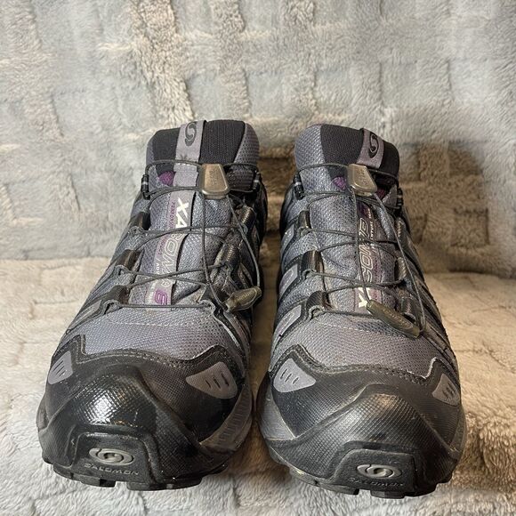 Women's Salomon Hiking XA Comp 6 Contagrip Shoes Size 8.5 Purple Ortholite Trail - Picture 2 of 16